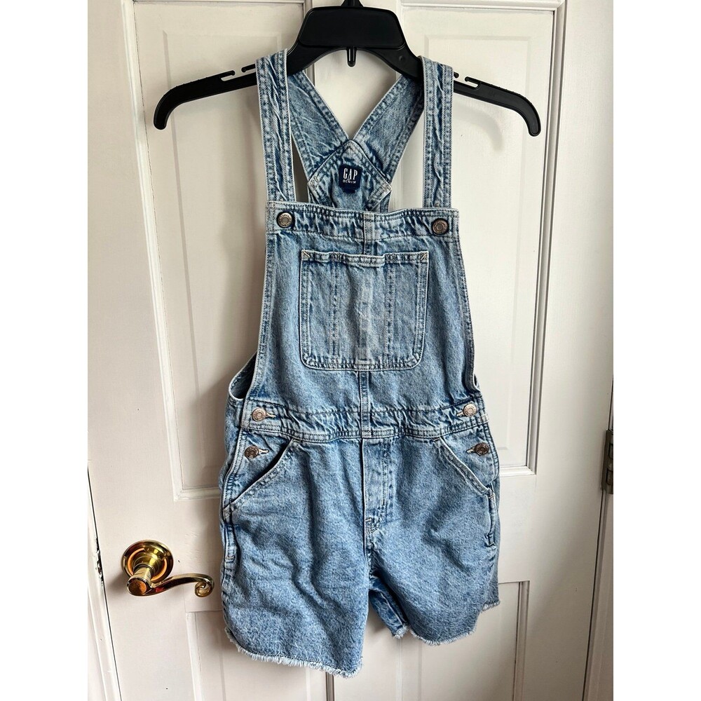 Gap girls size 14-16 XXL denim short all overalls